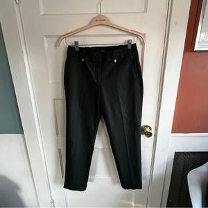 LOFT Curvy Slim Ankle Pants Dark Green Sz 4